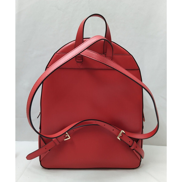 Michael Kors Jaycee Pebbled Red Leather Zipper Top Handle Large Backpack - NWT main image 4